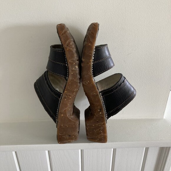 EL NATURALISTA, Leather Slip On Sandals, Size US 8, Dark Navy Blue - Picture 3 of 7